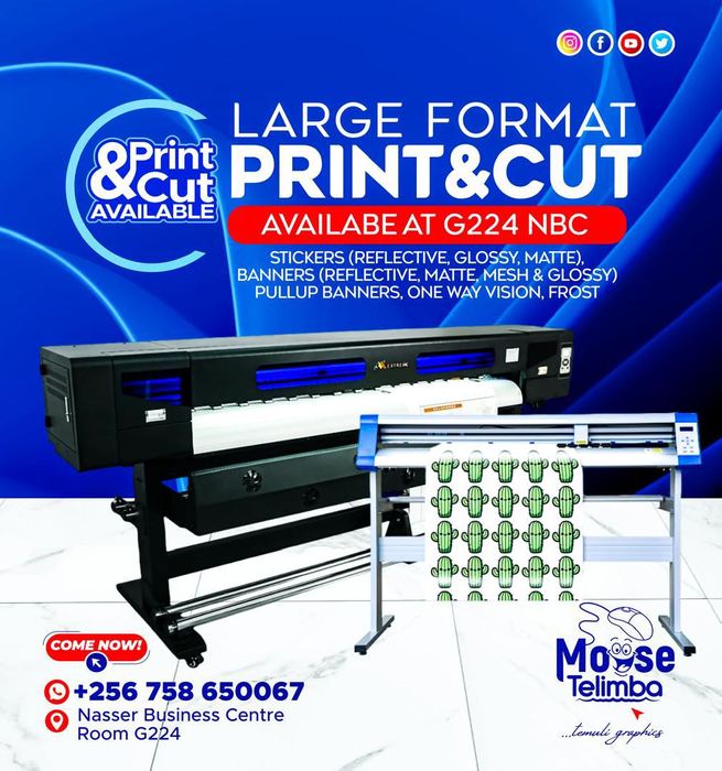 Mouse Telimba large format print and cut services Nasser Road Kampala Uganda